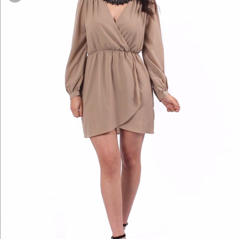 Mocha wrap dress